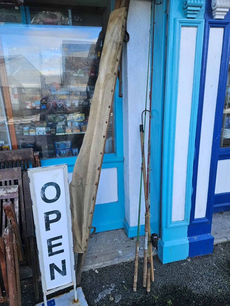 Vintage Fishing Rods and Gaff Hook - Image 4