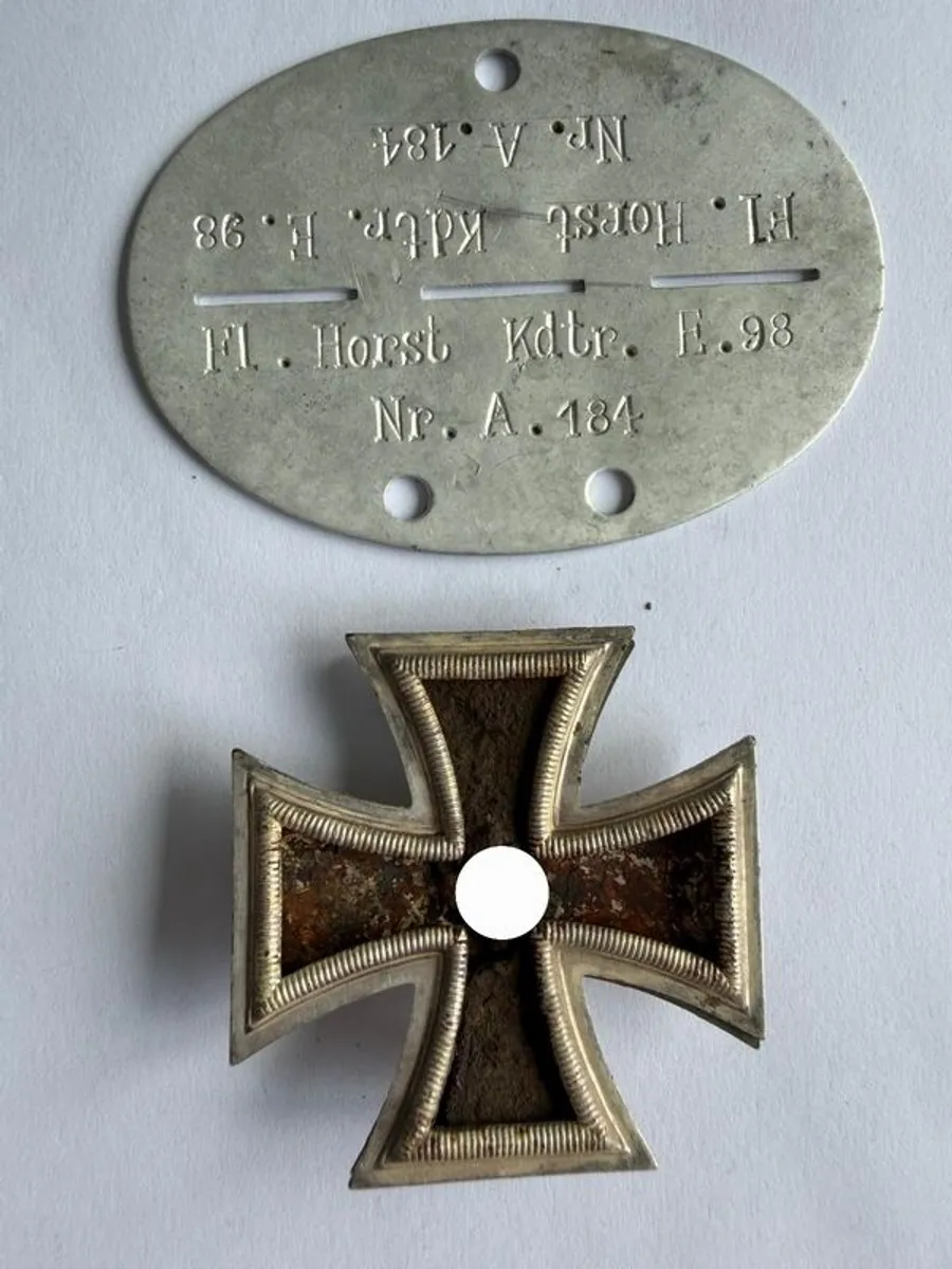 WW2 German Military Collectibles - Relics, Medals and ID Tag - Image 1