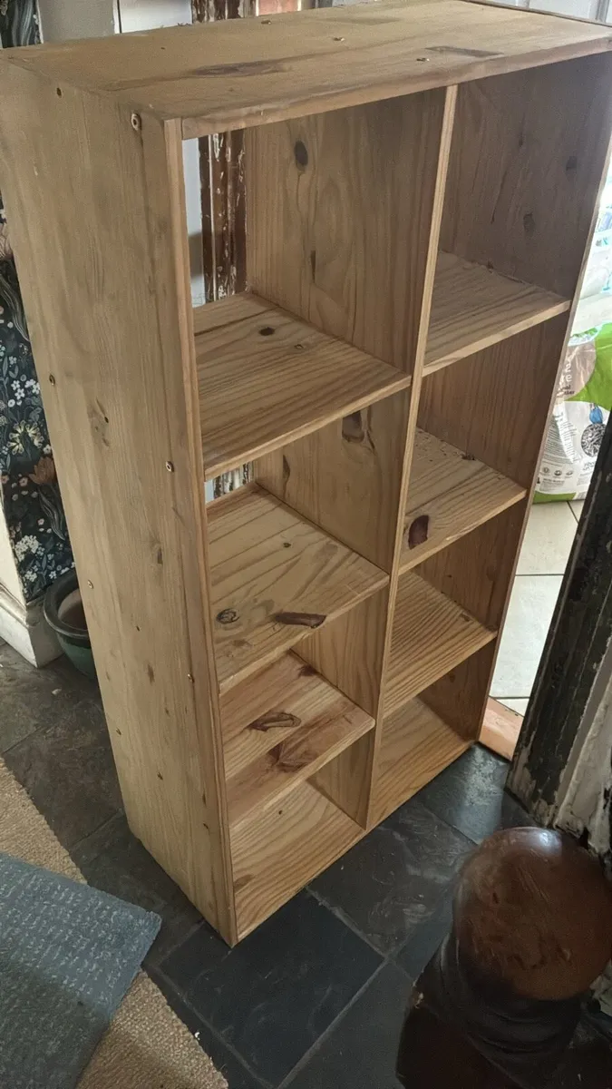 Wooden shelves