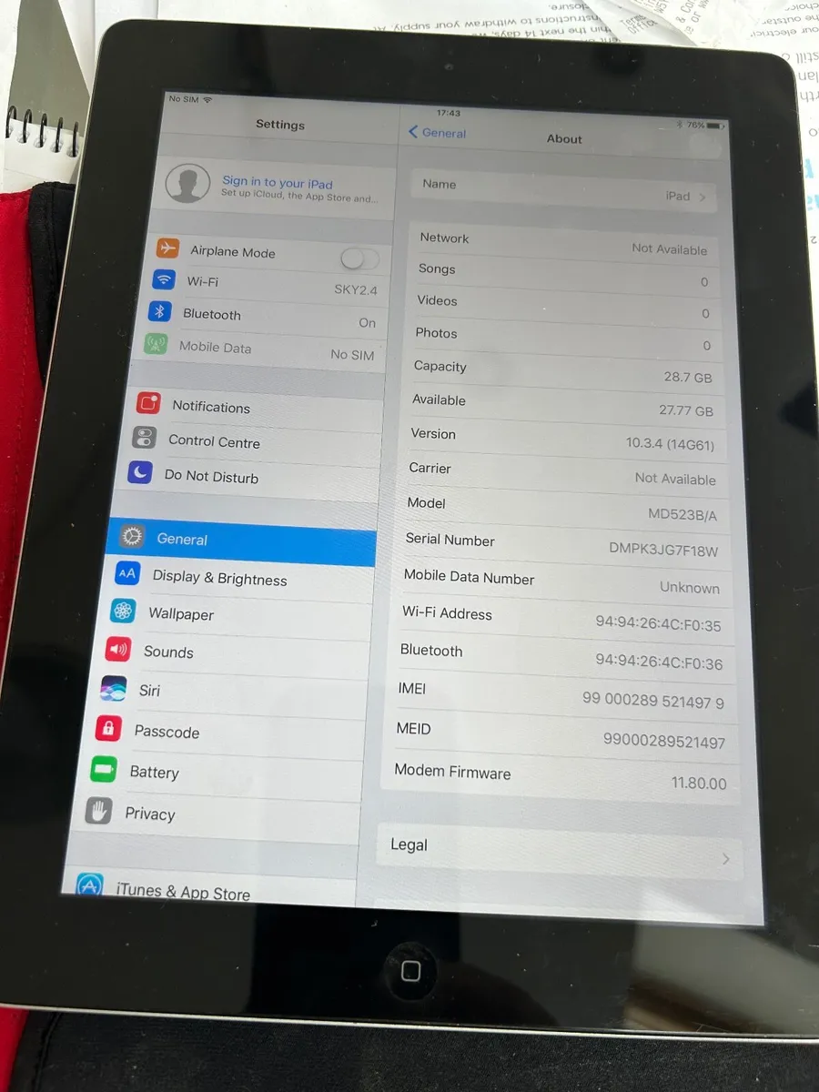 ipad WiFi + Cellular 32g - Image 1