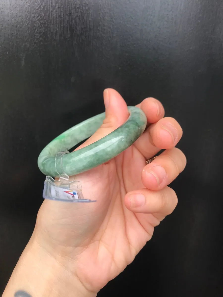 Grade A Burma Jadeite Jade bangle 59mm - Image 2