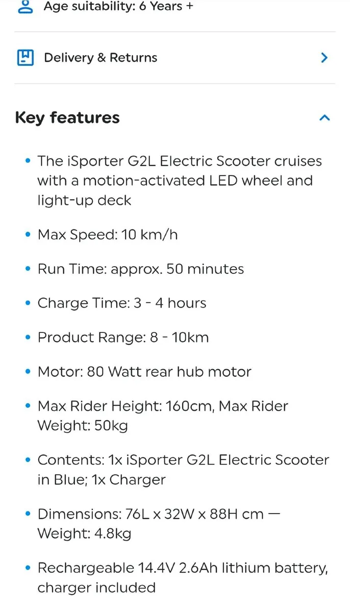 Isporter 6yrs+ kids electric scooter. - Image 4