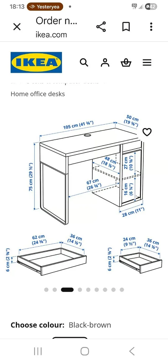 Ikea desk Micke - Image 3
