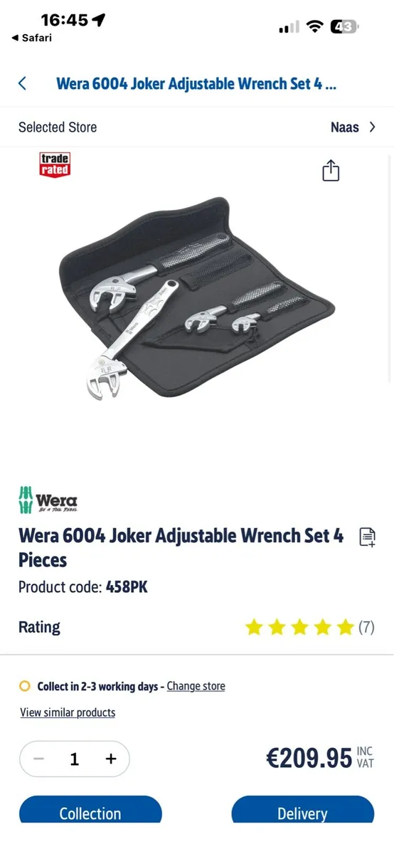 Wera spanner set - Image 1