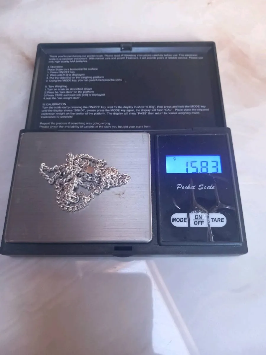 15.83g stamped silver chain, 925. Free reg post - Image 1