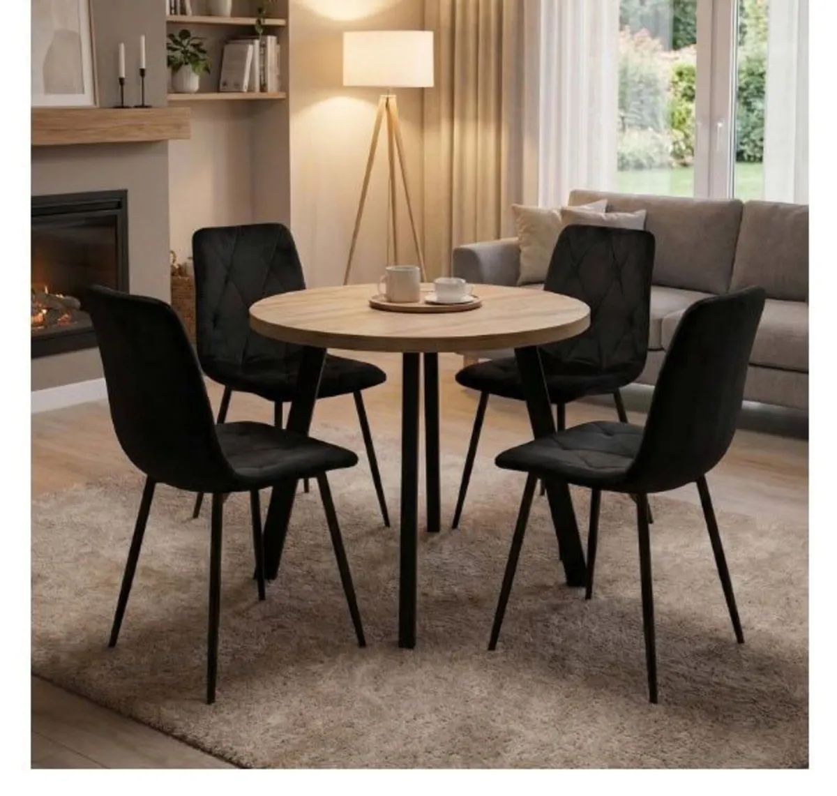 Arvian Extendable Round Dining Table 80-130cm - Image 4