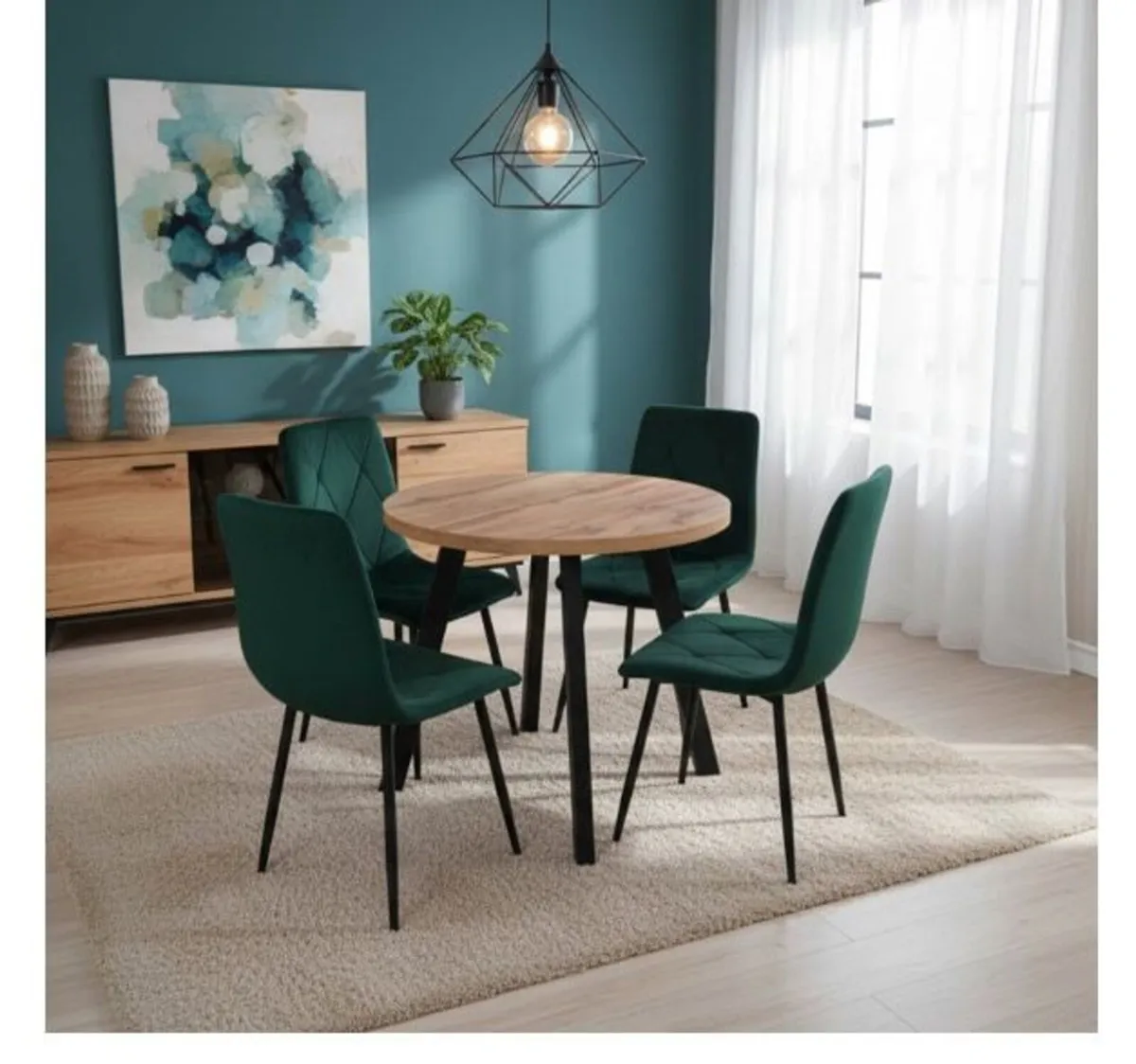 Arvian Extendable Round Dining Table 80-130cm - Image 3