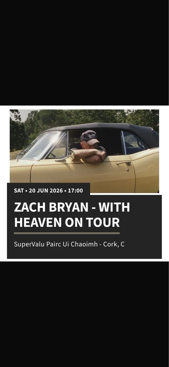 Zac Bryan Concert Tickets (Premium Level)