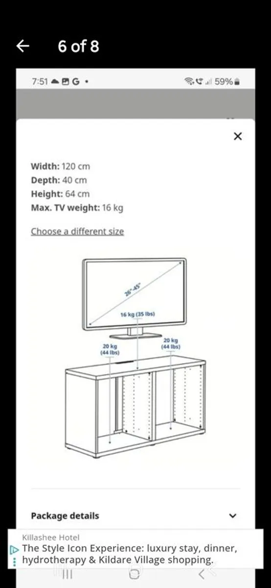 Brand new TV cabinet- Ikea - Image 3