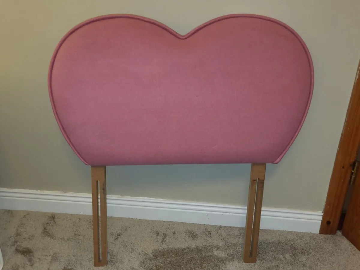 Single Pink Fabric Headboard - Image 1
