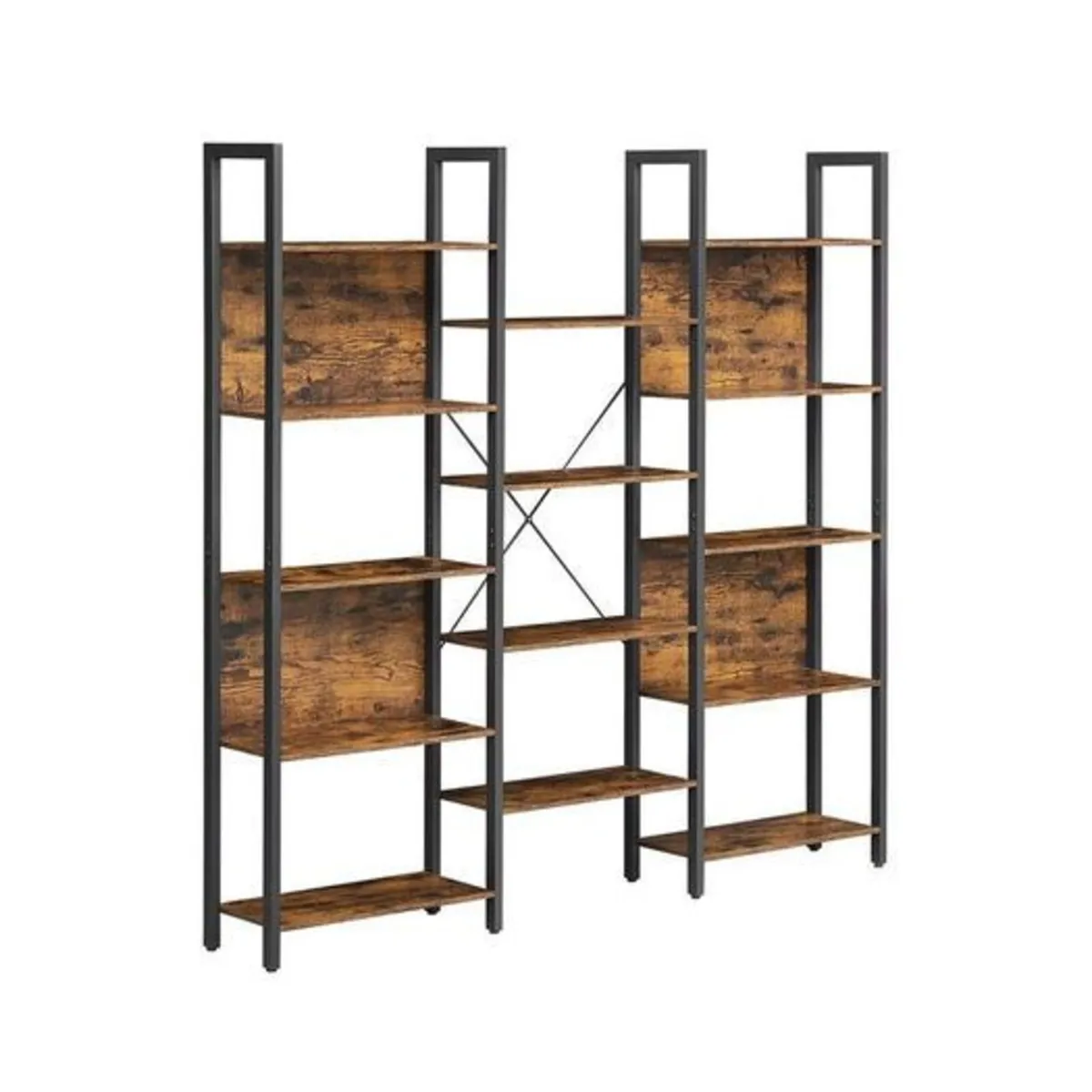 Industrial Style 14 Shelf Bookcase - Image 3