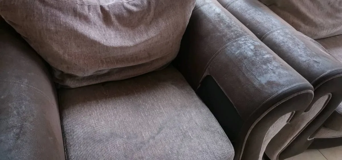 Two seater sofa bed and an armchair - Image 3