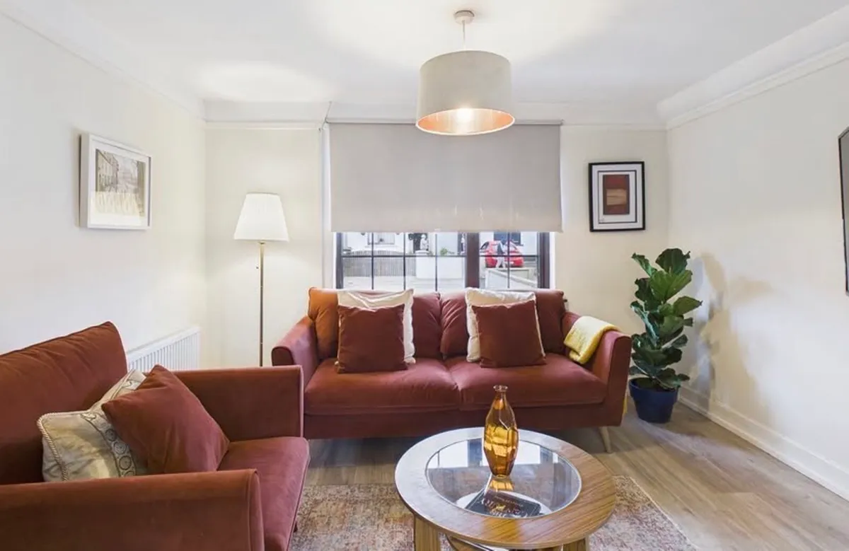 EZ Living Rust Velvet 3 Seater Sofa + armchair - Image 1