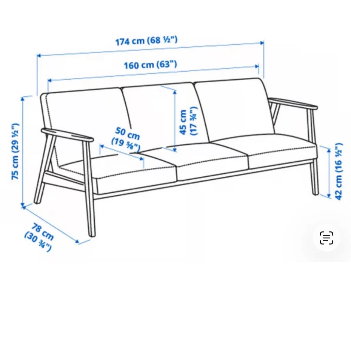 Couch - Mid Century Style - Image 3