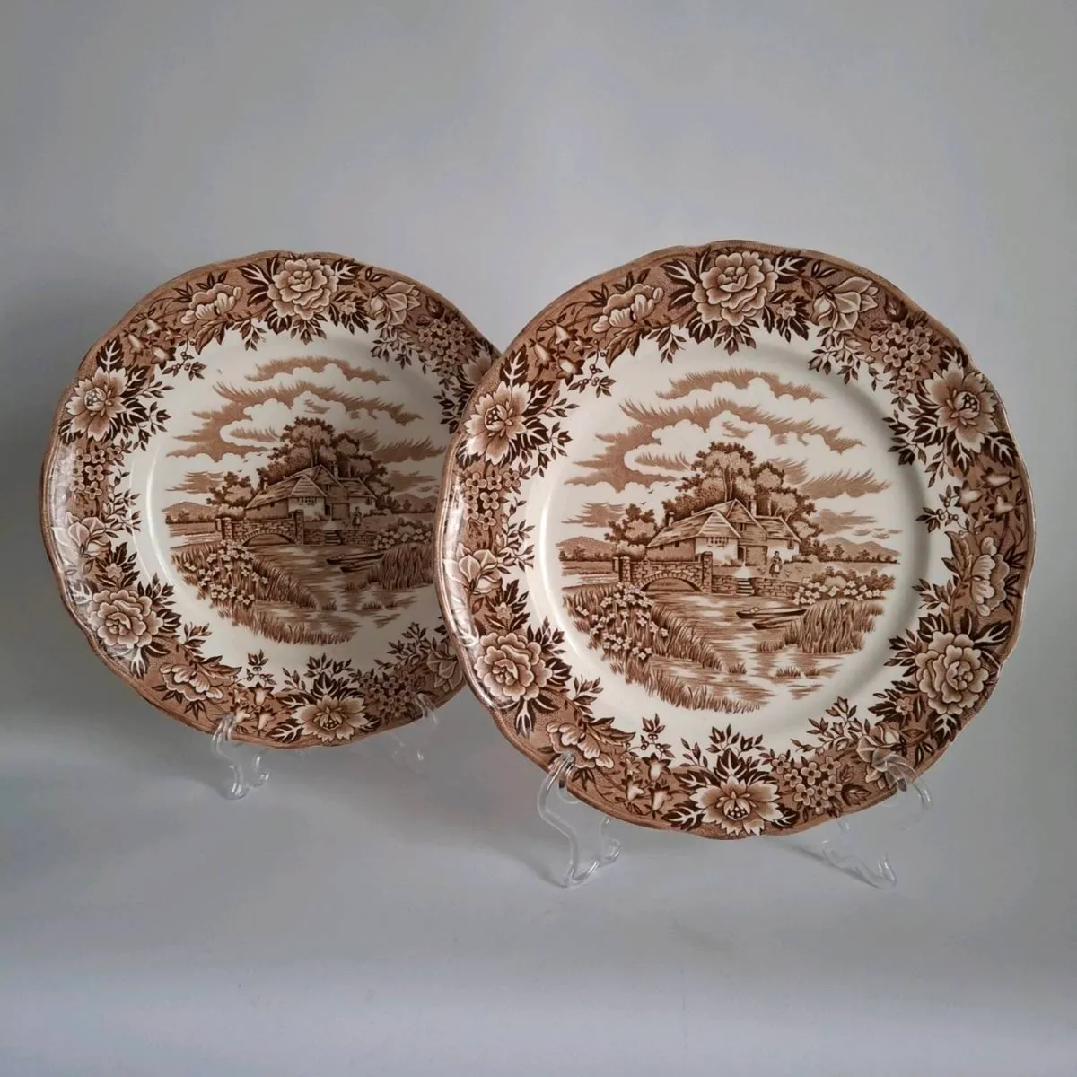 Olde Staffordshire Salem Transferware Plates - Image 1