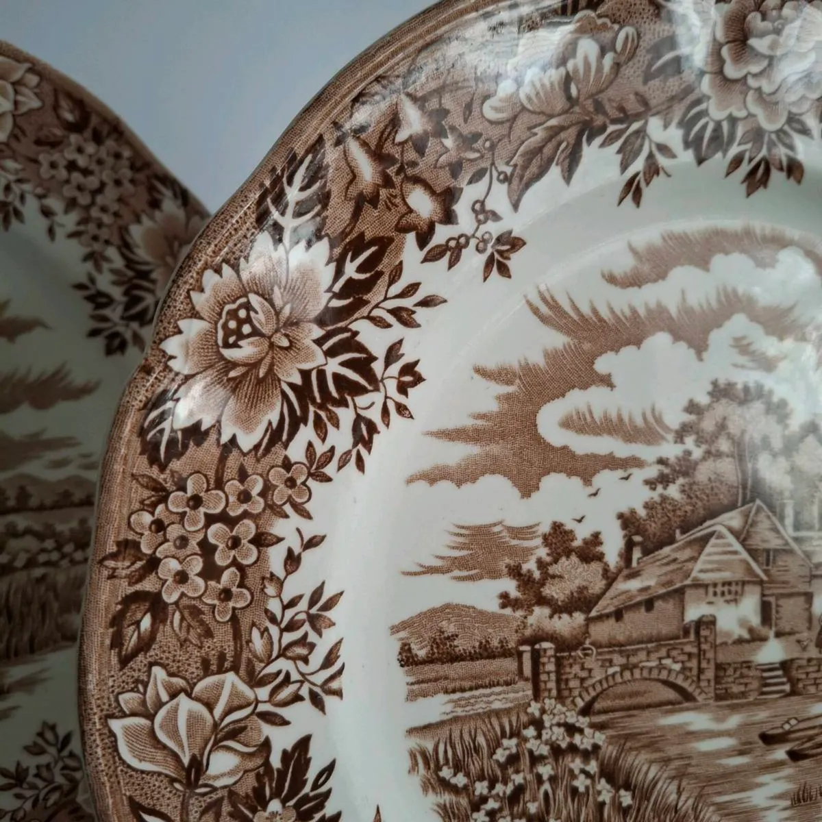 Olde Staffordshire Salem Transferware Plates - Image 3