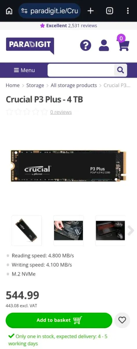 Crucial P3 Plus 4TB SSD, new - Image 4
