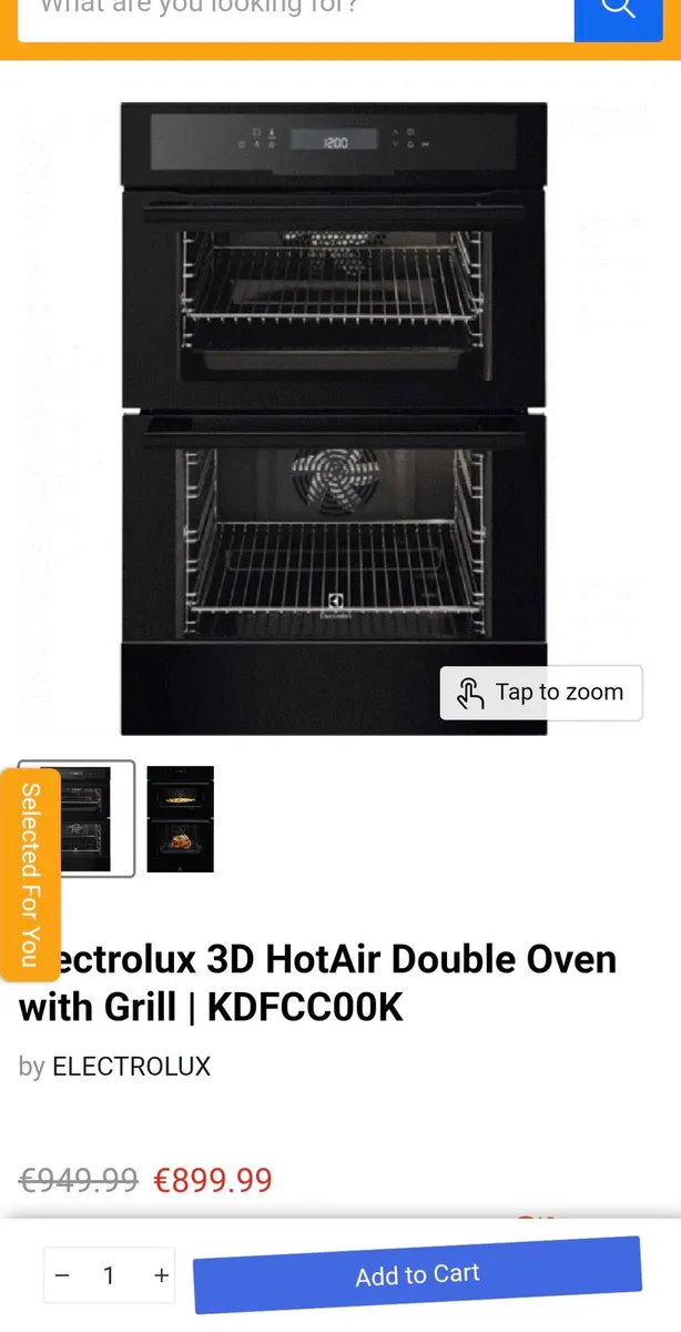Elrctrolux Double Oven NEW  KFDCC00K - Image 1