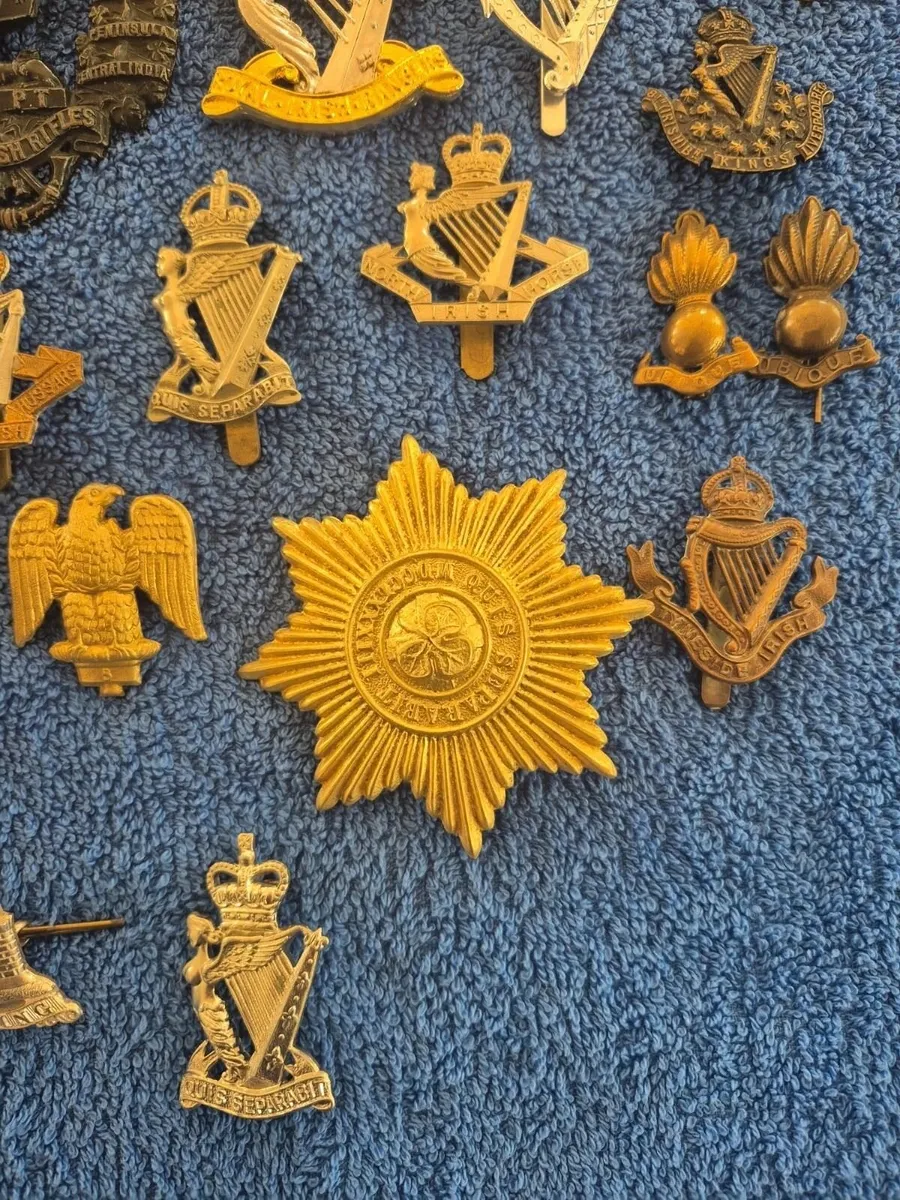 A LOT OF 20 IRISH REGIMENT CAP BADGES NORTH IRISH - Image 2