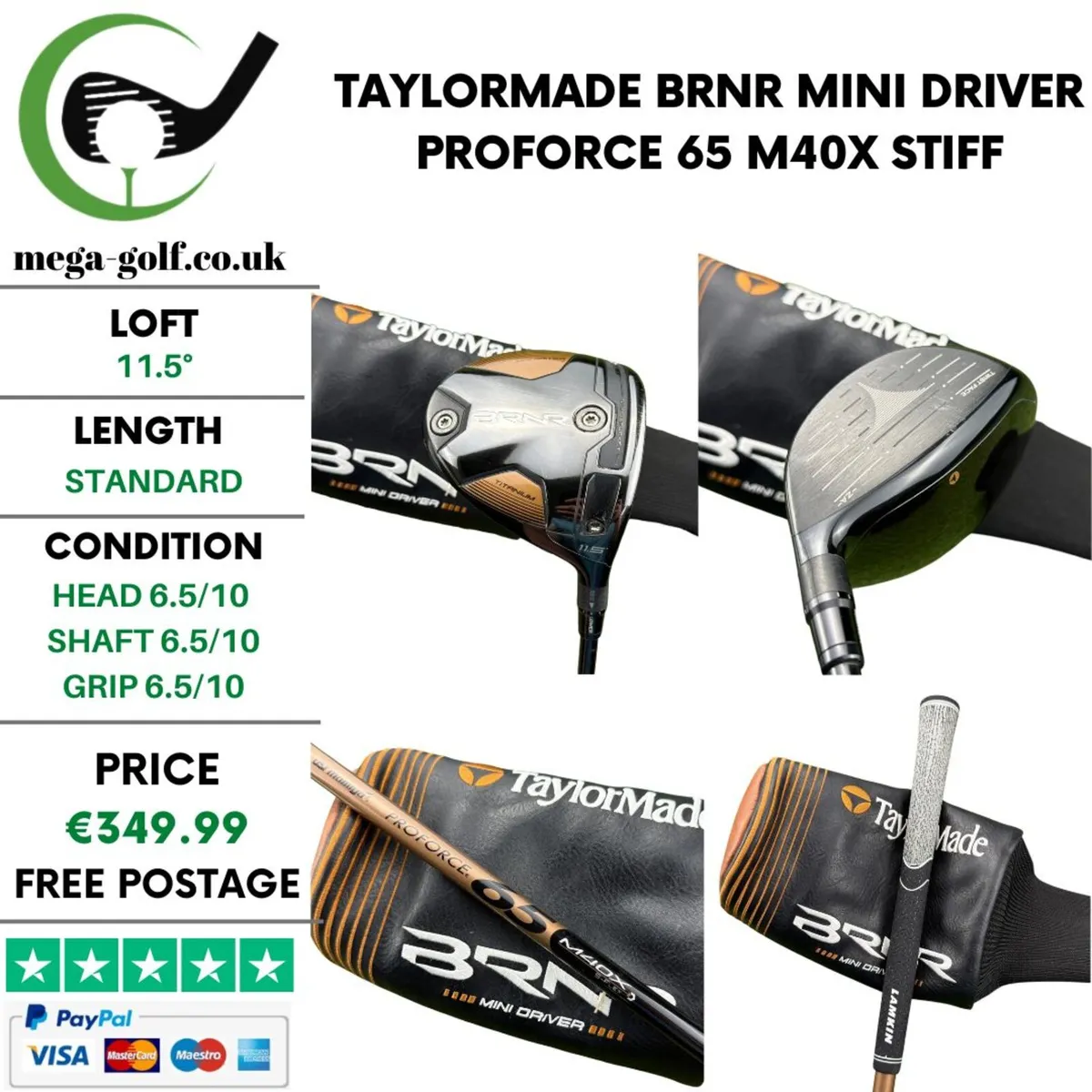 Taylormade BRNR Mini Driver / 11.5° / Stiff - Image 1