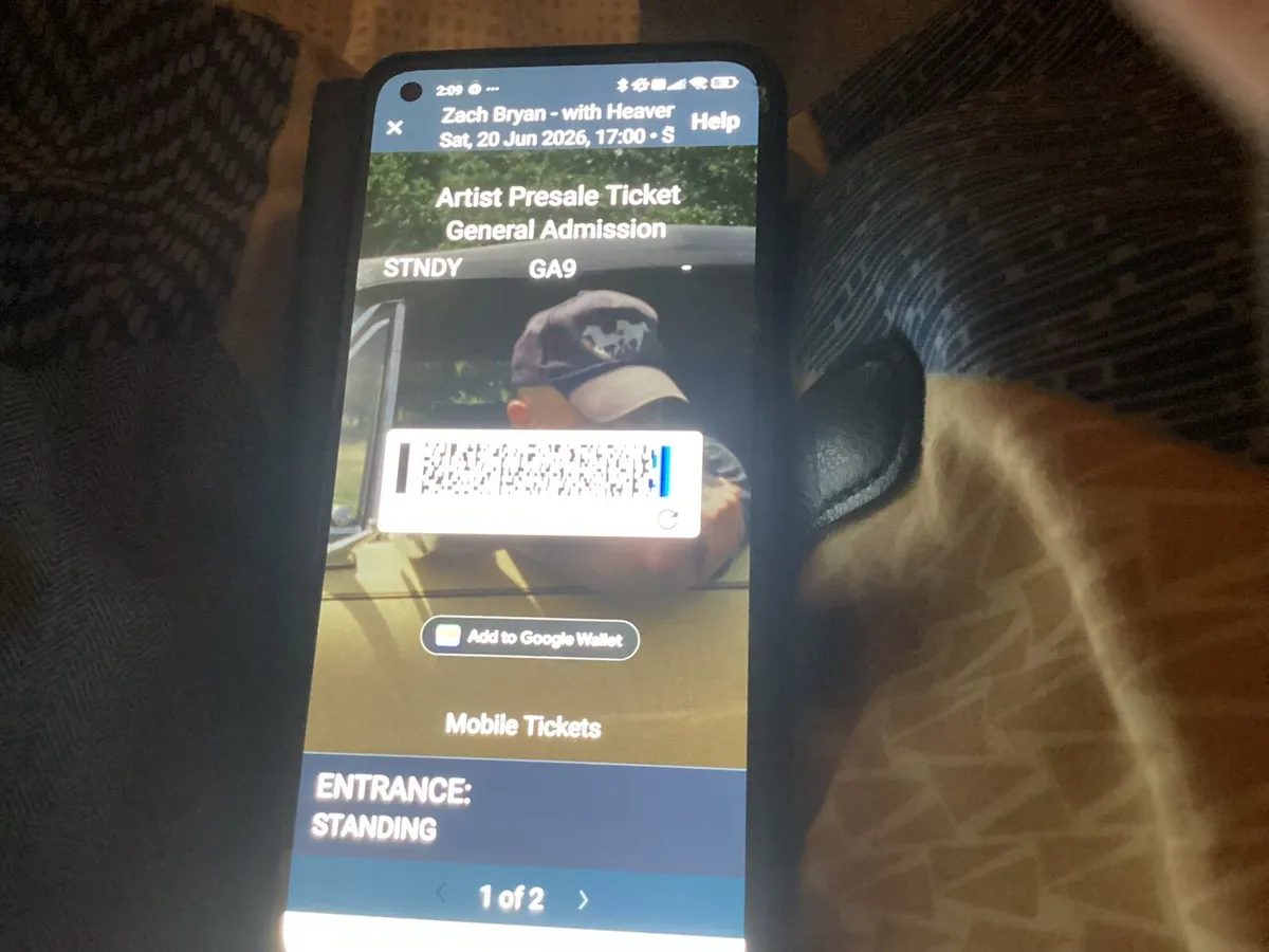 Zachary Bryan ticket - Image 2