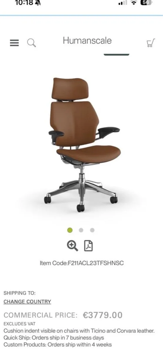 Humanscale Freedom Executive-officeErgon Chair - Image 2