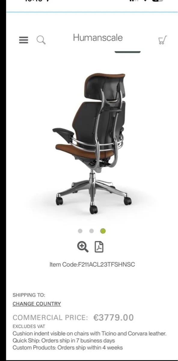 Humanscale Freedom Executive-officeErgon Chair - Image 3
