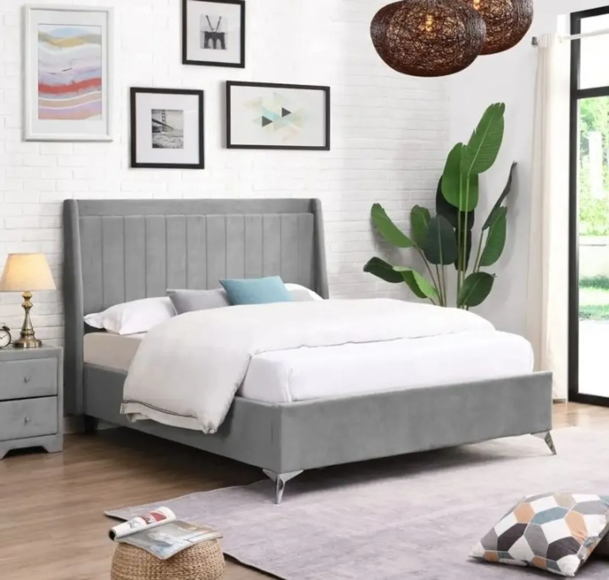 Mayo Bed Grey - Image 1