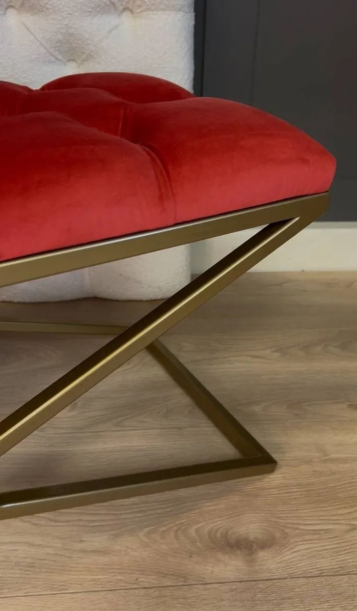 Metal-Framed Bench 100x40cm - Image 4