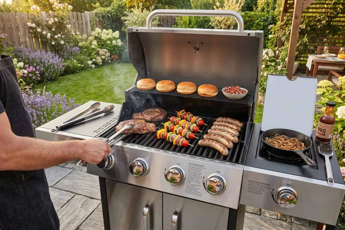 Ibiza 4+1 Gas Garden Grill – Silver - Image 4