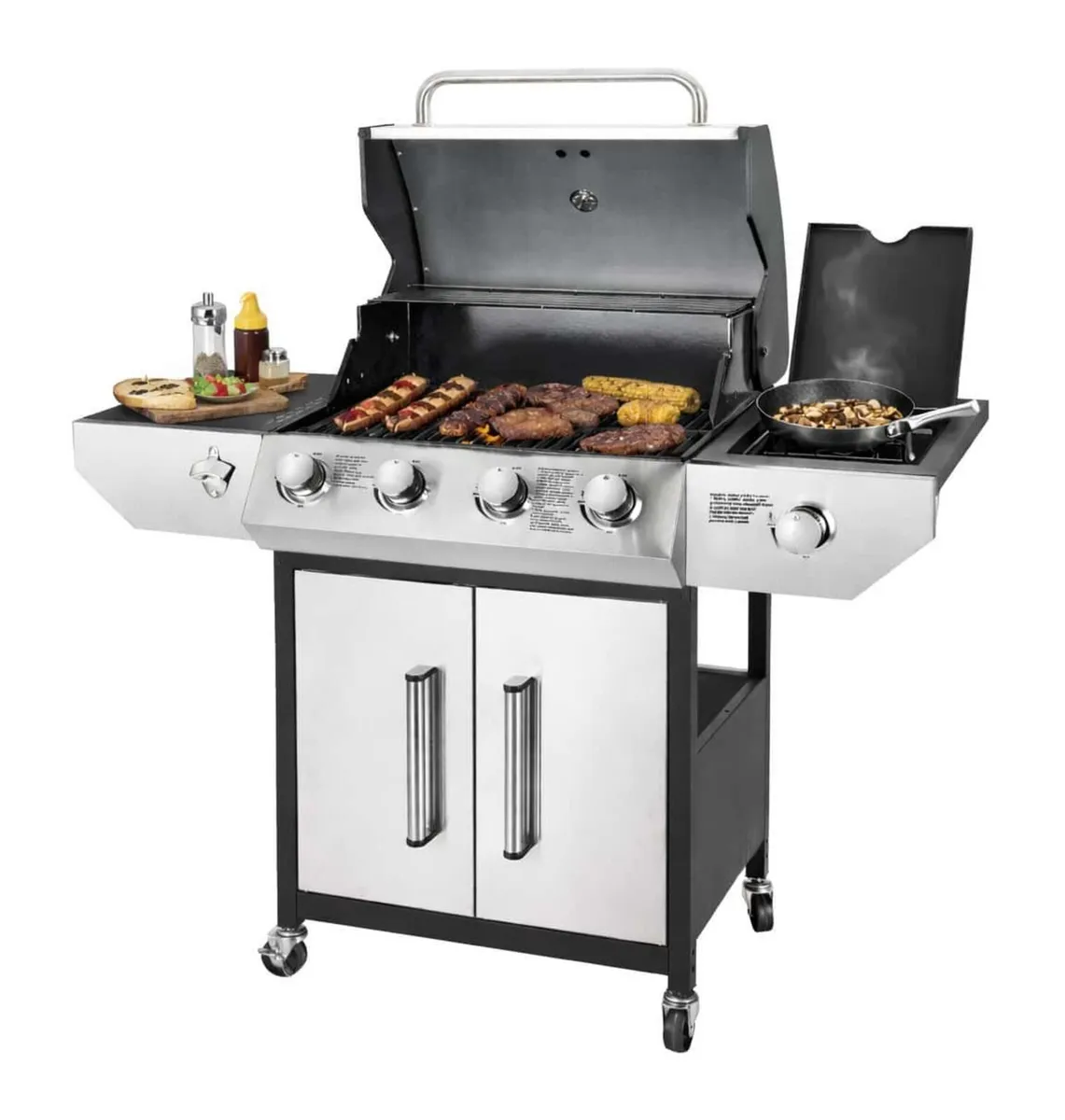 Ibiza 4+1 Gas Garden Grill – Silver - Image 1