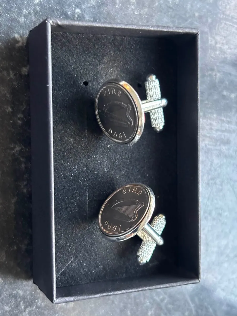 Handmade Irish Coin Cufflinks - Image 2
