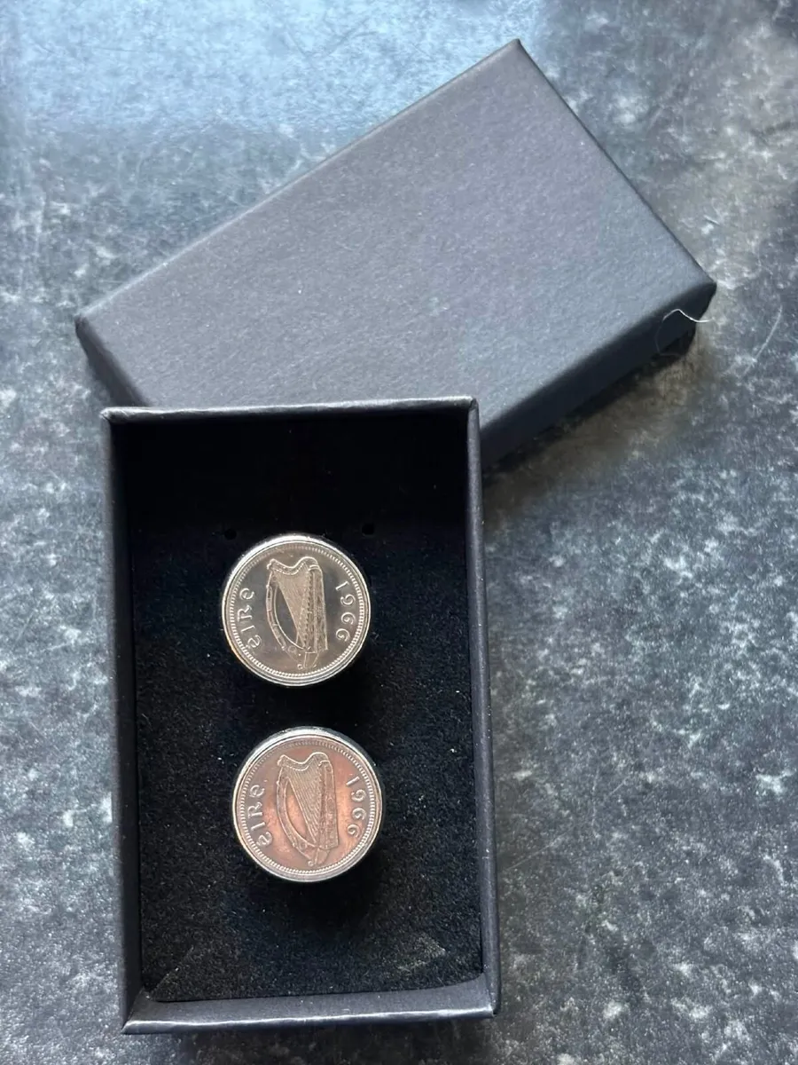 Handmade Irish Coin Cufflinks - Image 3