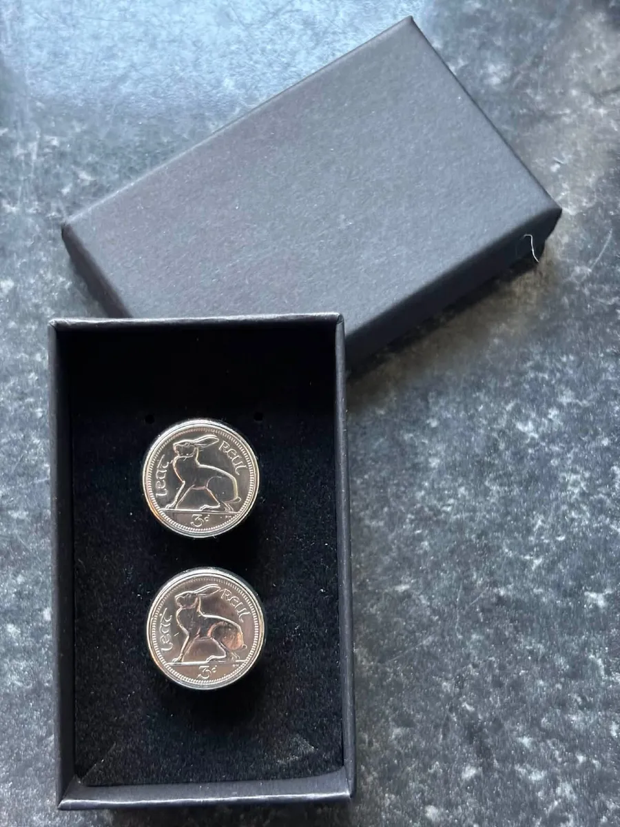 Handmade Irish Coin Cufflinks - Image 1