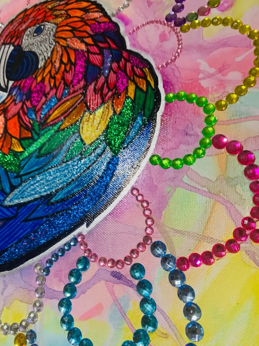 Hand painted parrot - Image 3
