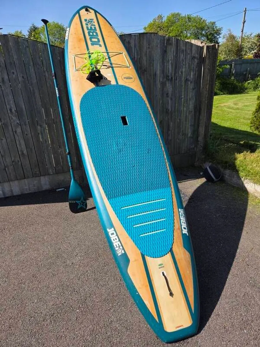 Jobe Parana Bamboo 11'6 Hard SUP Paddle Board with Paddle & Leash - Image 1