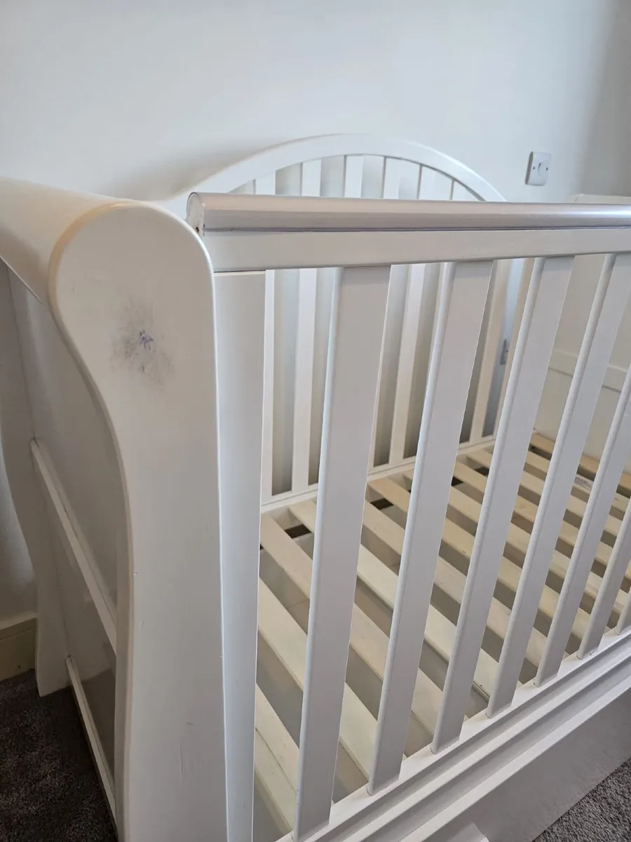 Two Sleigh Cot beds with storage. - Image 2