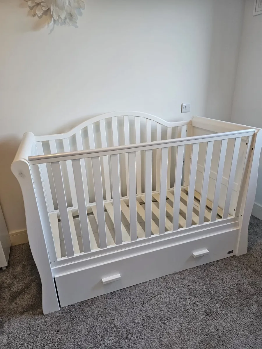 Two Sleigh Cot beds with storage. - Image 3