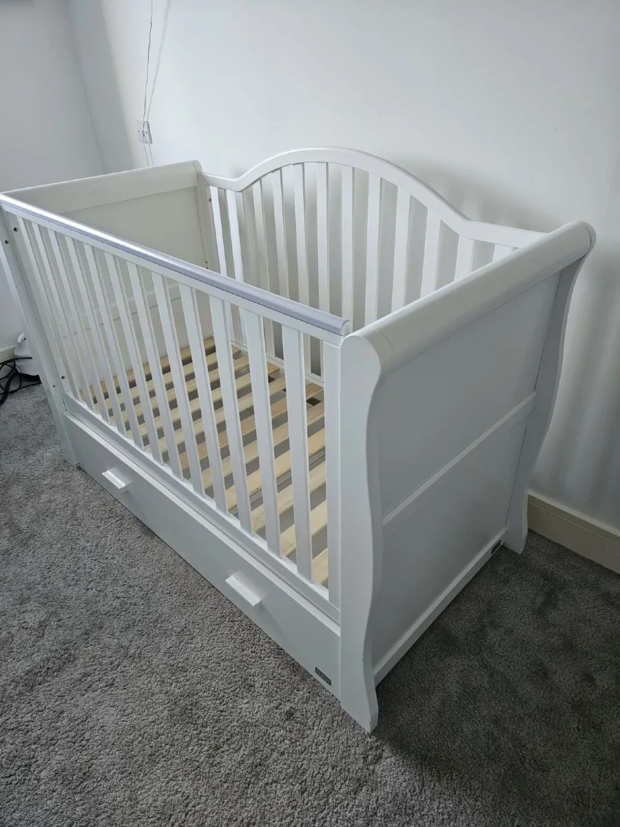 Two Sleigh Cot beds with storage. - Image 4