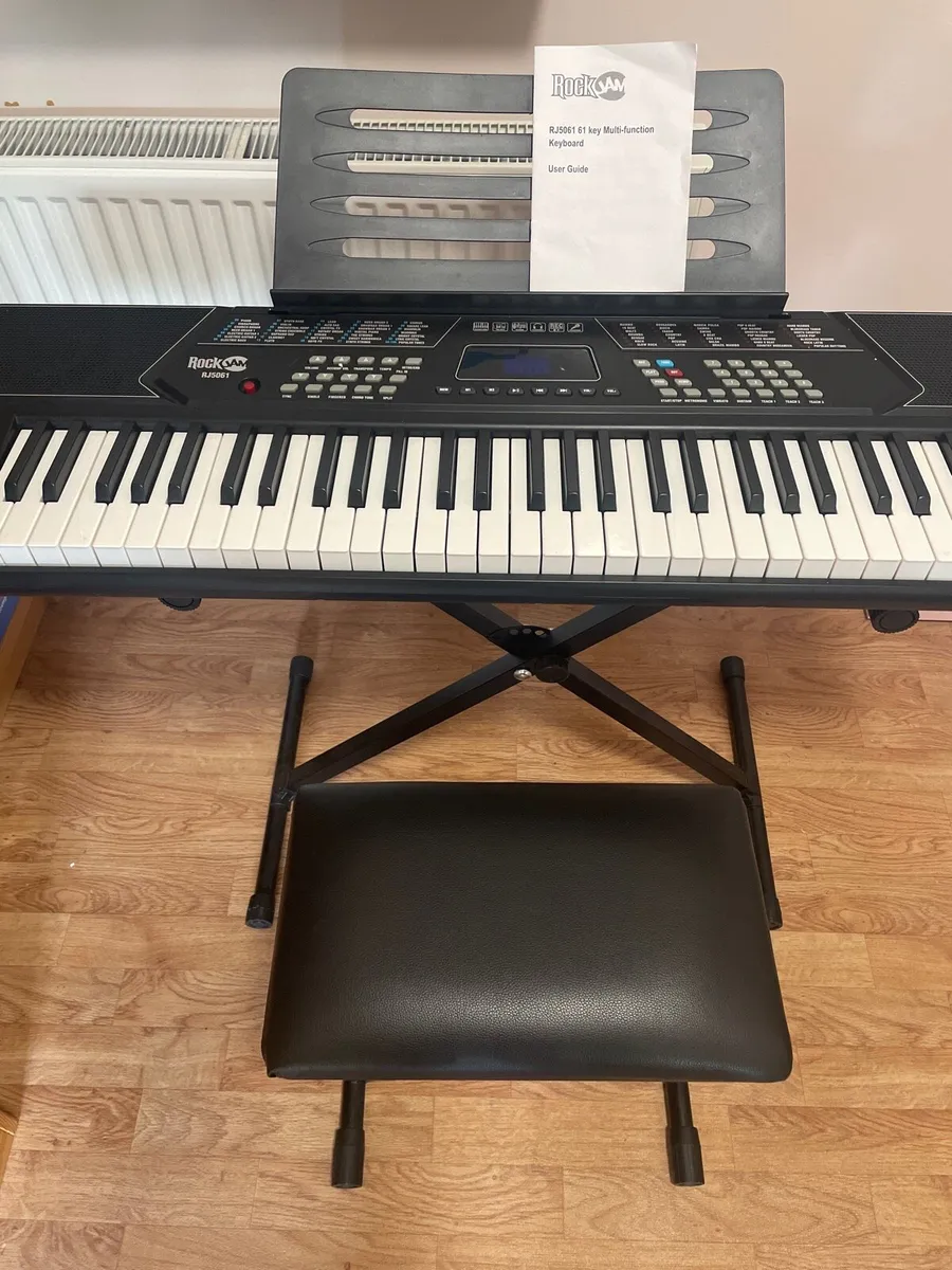 Digital Keyboard, Stand & Music Stool - Image 1