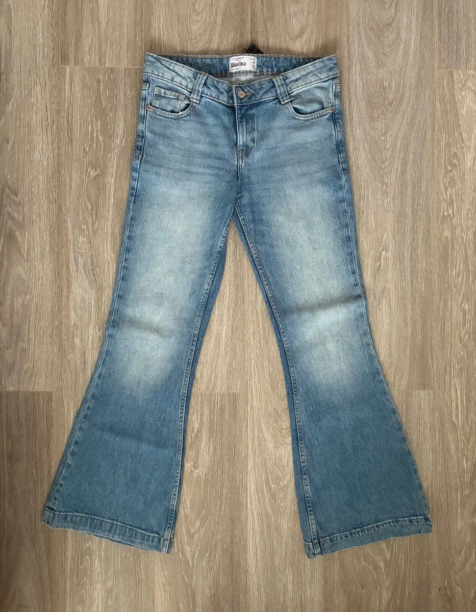New Rita Ora mid-blue flared jeans: Size 10 - Image 1