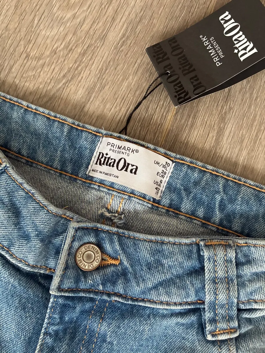 New Rita Ora mid-blue flared jeans: Size 10 - Image 2