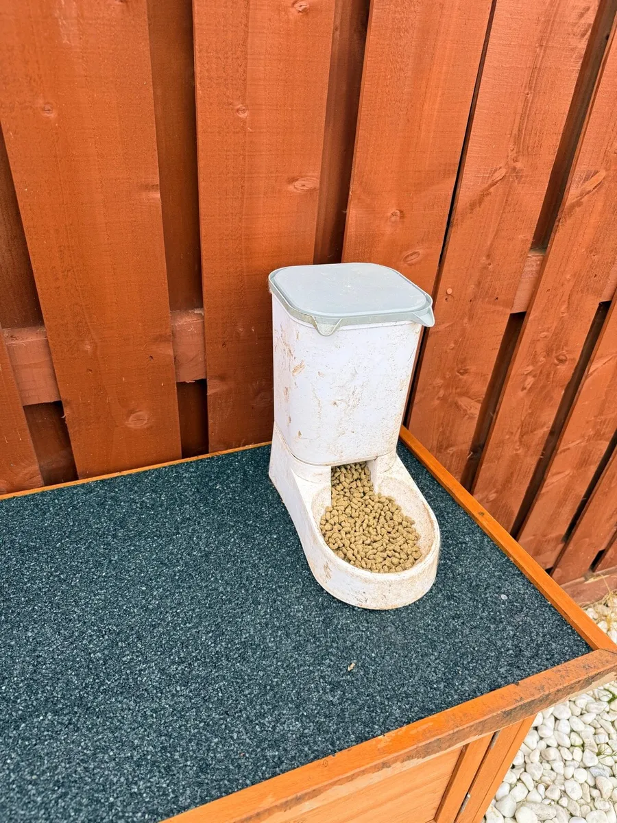Rabbit hutch with food and dispenser - Image 3