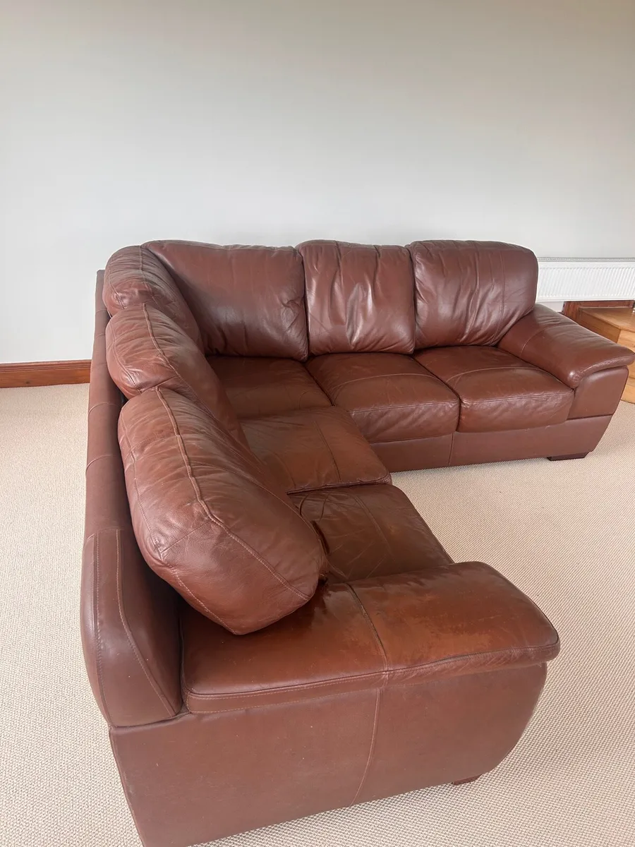 Leather Corner Sofa - Image 3