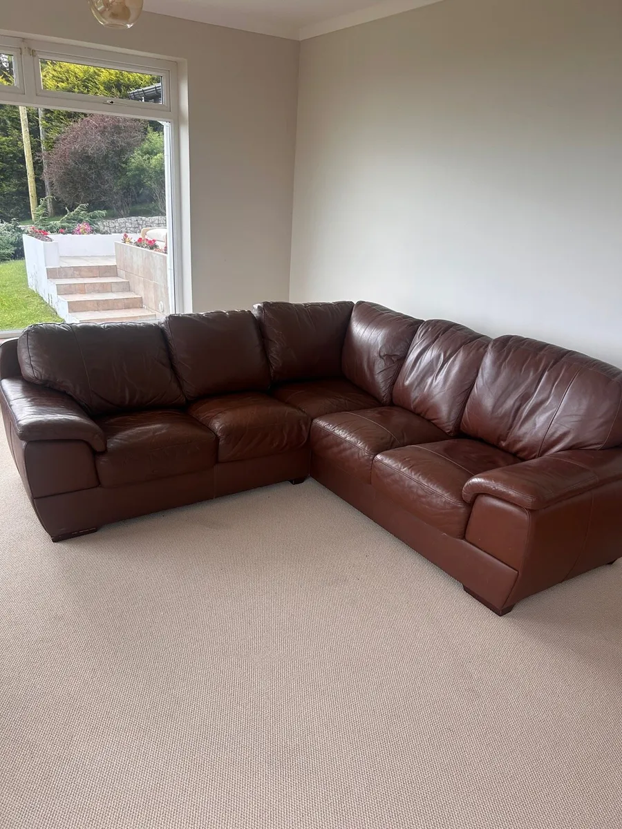 Leather Corner Sofa - Image 4
