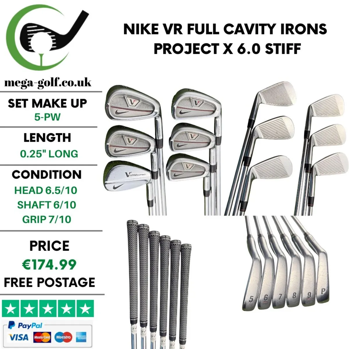 Nike VR Full Cavity Irons / 5-Pw / Stiff - Image 1