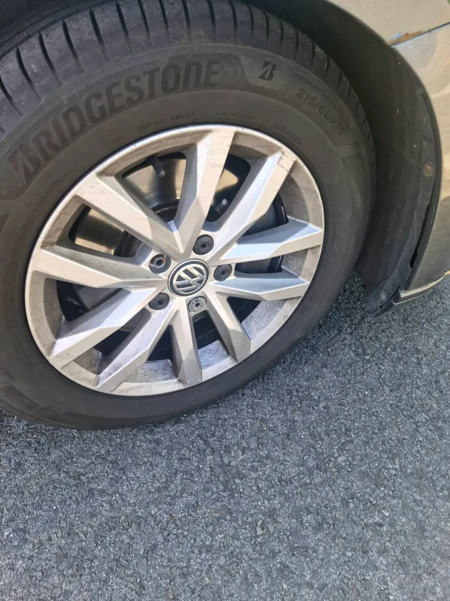 VW 16" ALLOYS WITH NEW TYRES - Image 1