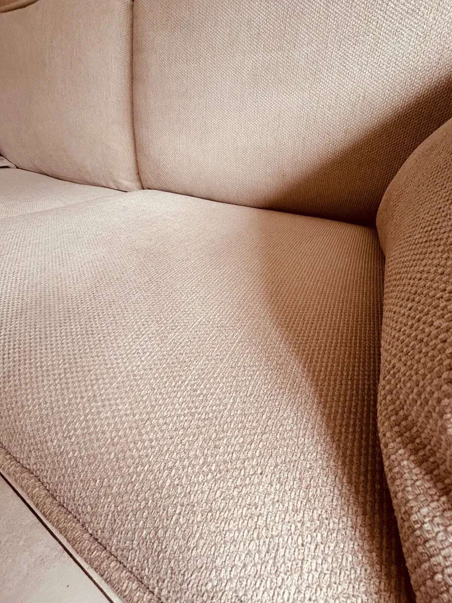 3-seater and 2-seater in Cream/beige fabric - Image 2