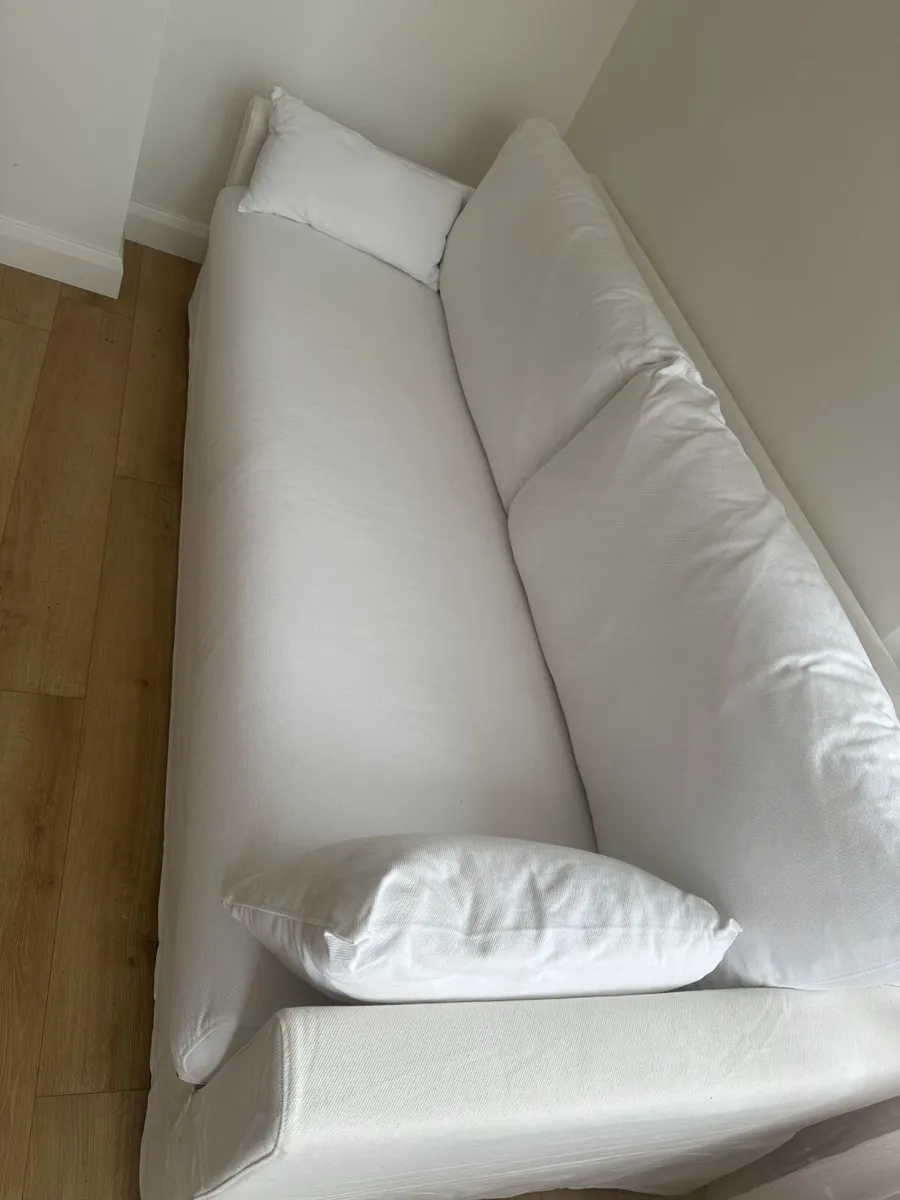 IKEA 3 seater white sofa – excellent condition - Image 2
