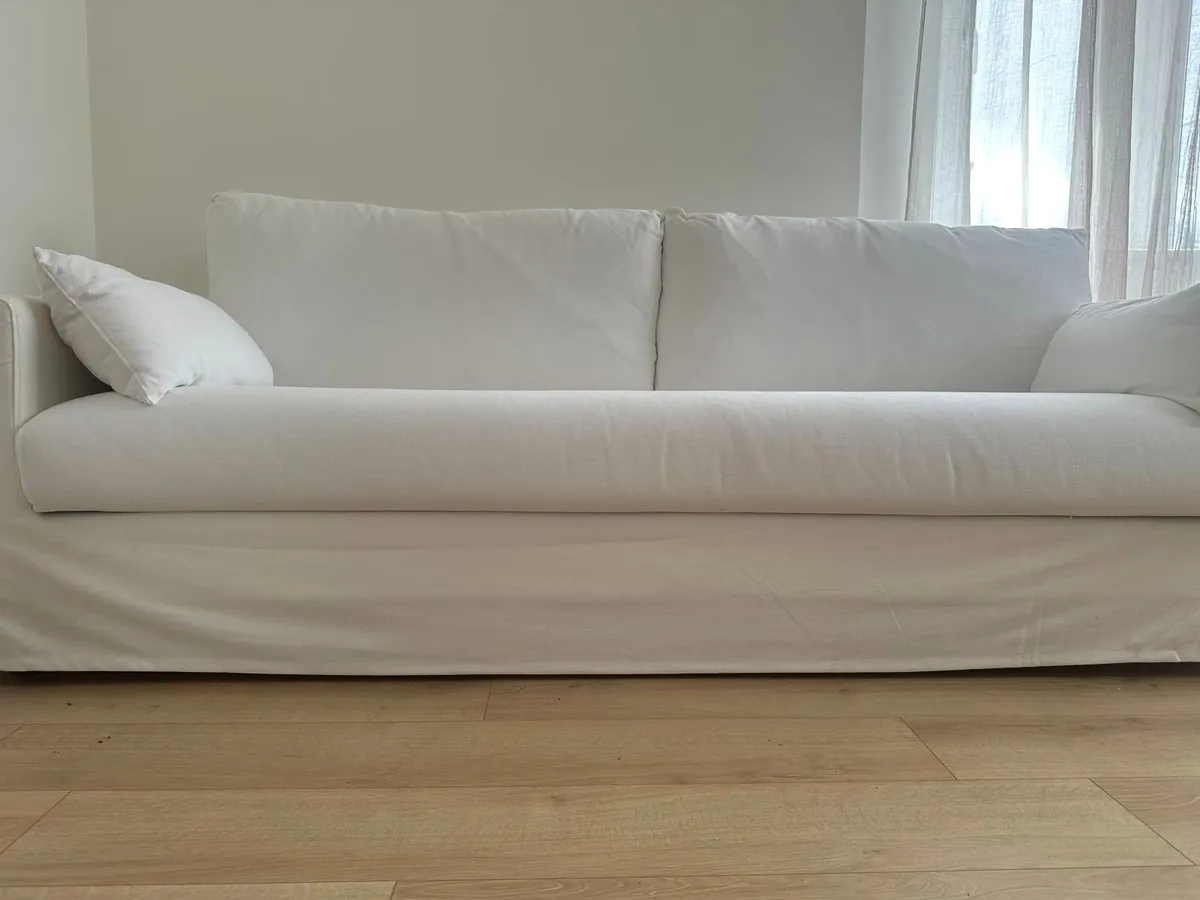 IKEA 3 seater white sofa – excellent condition - Image 3